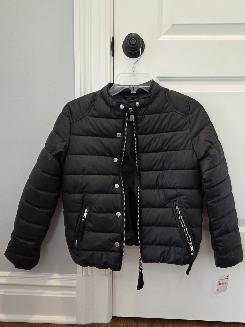 Black Quilted Kids Puffer Jacket